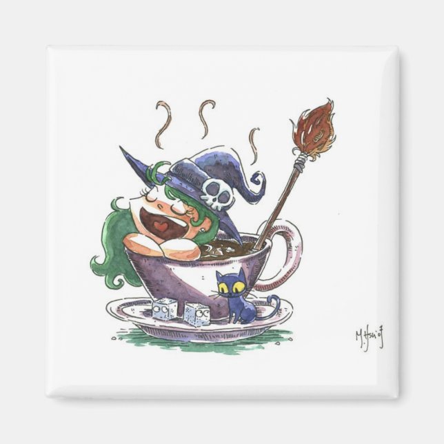 Witch Coffee Break 1 Magnet (Framsidan)