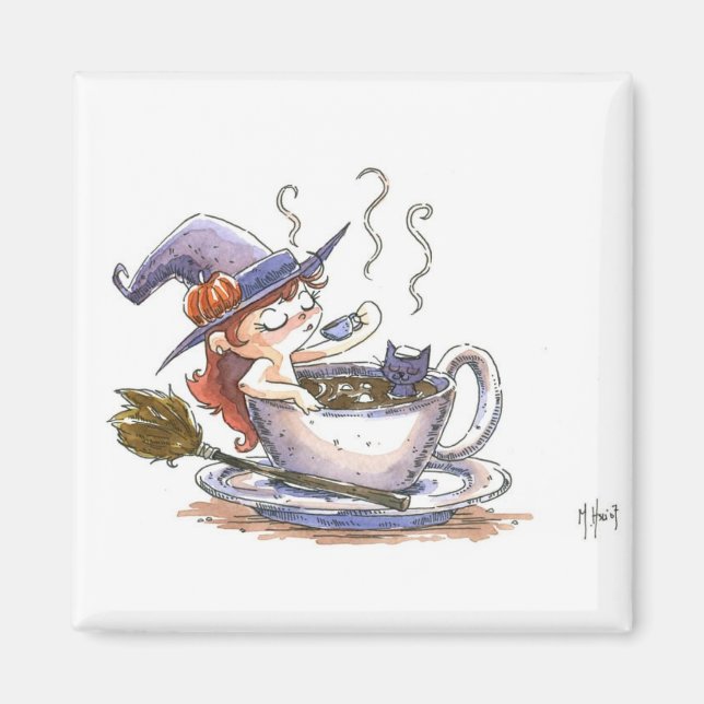 Witch Coffee Break 2 Magnet (Framsidan)