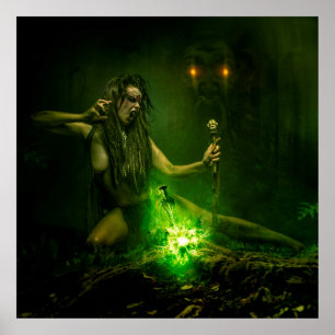 Witch Conjuring the Grönt Light Poster