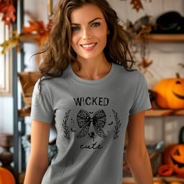Witch Coquette Black Bow Halloween Anpassningsbar T Shirt