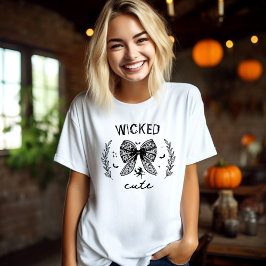 Witch Coquette Black Snöre Bow Halloween Namn T Shirt