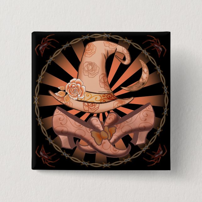 Witch Costume Pin Knapp (Framsida)
