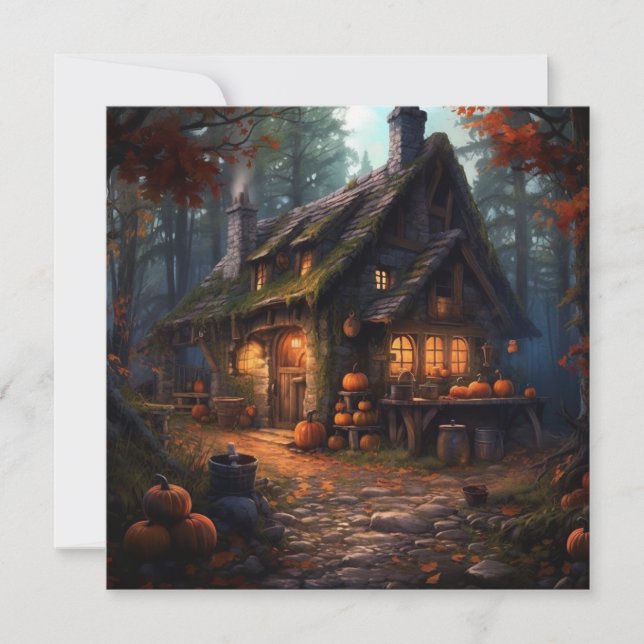 Witch Cottage: Enchanting Hollow Inbjudningar (Framsida)