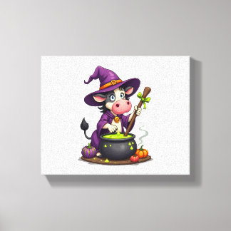 Witch Cow Cauldron Brew Canvastryck