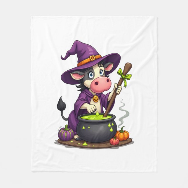 Witch Cow Cauldron Brew Fleecefilt (Framsidan)