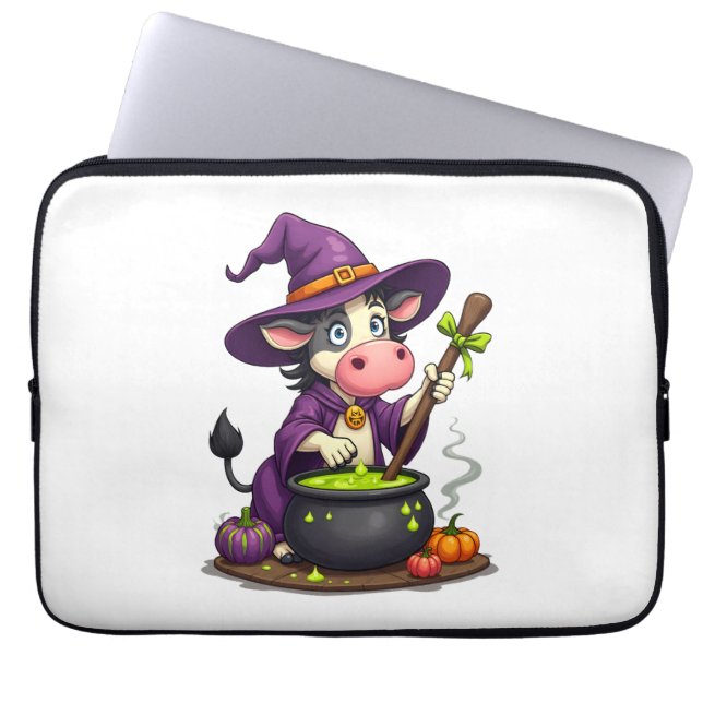 Witch Cow Cauldron Brew Laptop Fodral (Framsidan)