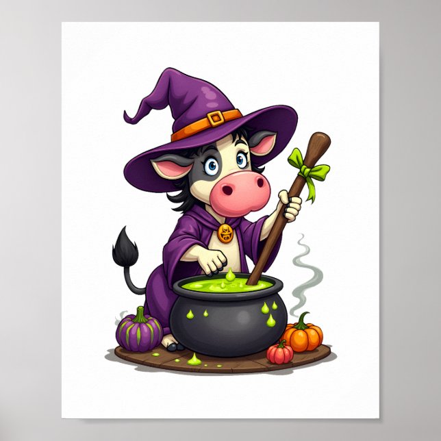 Witch Cow Cauldron Brew Poster (Framsidan)