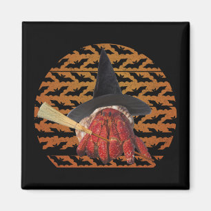 Witch Crab Funny Halloween Hermit Crab Älskare Magnet
