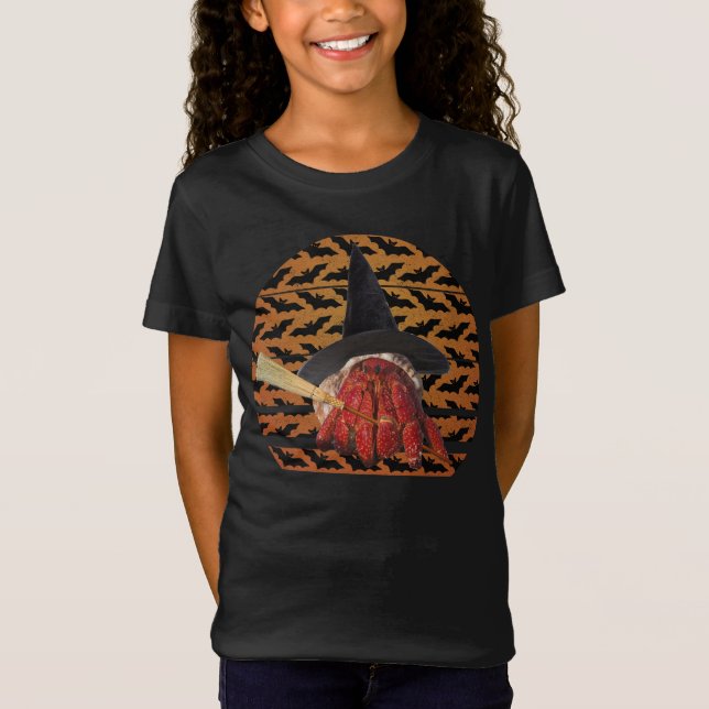 Witch Crab Funny Halloween Hermit Crab Älskare T Shirt (Framsida)