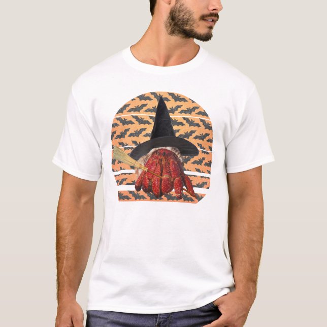 Witch Crab Funny Halloween Hermit Crab Älskare T Shirt (Framsida)