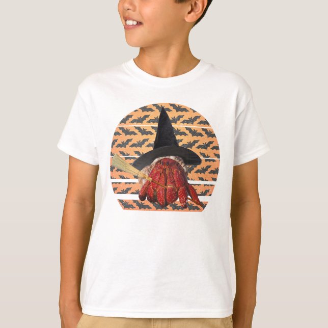 Witch Crab Funny Halloween Hermit Crab Älskare T Shirt (Framsida)