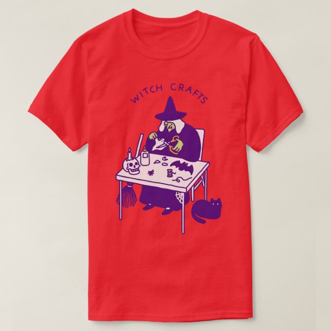 Witch Crafts Halloween för kvinnor T Shirt (Design framsida)