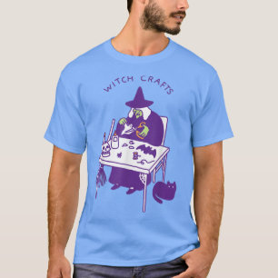 Witch Crafts Witchcraft Halloween Spooky Black Cat T Shirt