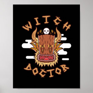 Witch Doktor Healer Shaman Mask Poster