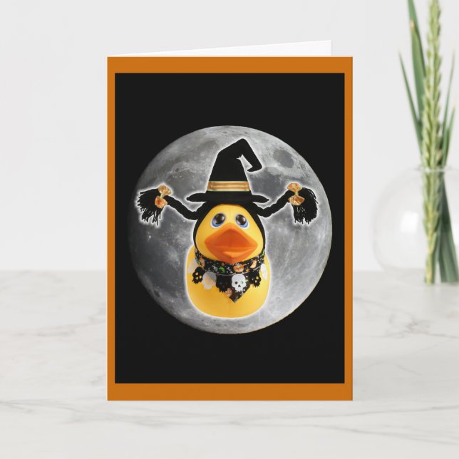 Witch Ducky Makes Måne Landing! Helgkort (Framsida)