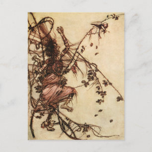 Witch Entangled i Thorns av Arthur Rackham Vykort