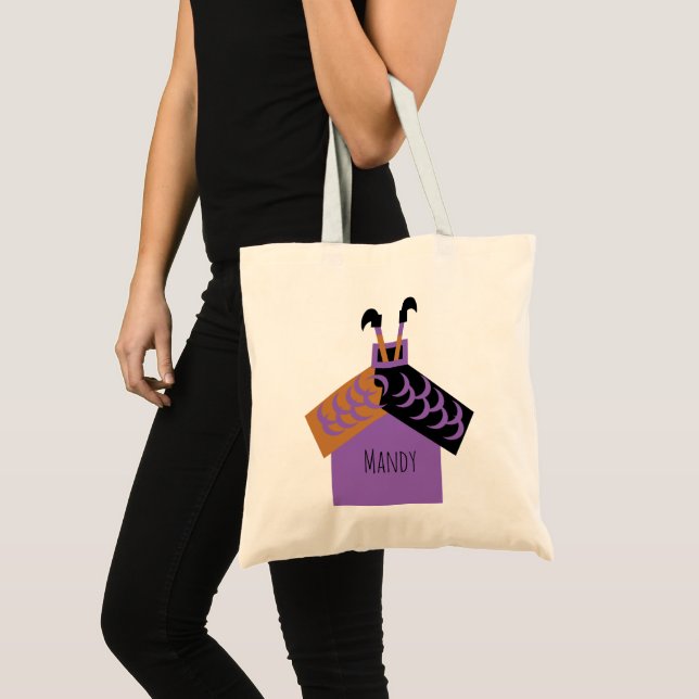 Witch Feet House Funny Candy Tote Bag Tygkasse (Framsida (produkt))