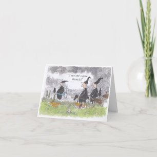 Witch Filled Halloween Card Kort