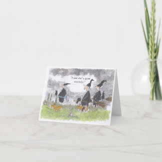 Witch Filled Halloween Card Kort