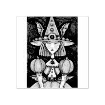 WITCH FLADDERMUS GIRL, GOTH HALLOWEEN GUBBER FRIMÄ