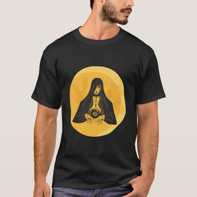 Witch Fortune Teller Halloween T Shirt (Framsida)