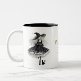 Witch Fuel Gothic Witch Coffee Mug Två-Tonad Mugg