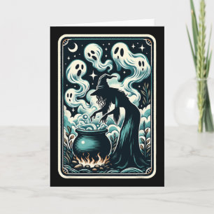 Witch Ghost Cauldron Gothic Supernatural Tarot Car Kort