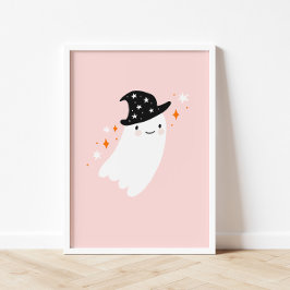 Witch Ghost Rosa Halloween Poster