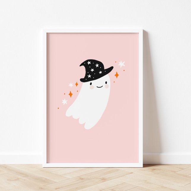 Witch Ghost Rosa Halloween Poster (Skapare uppladdad)
