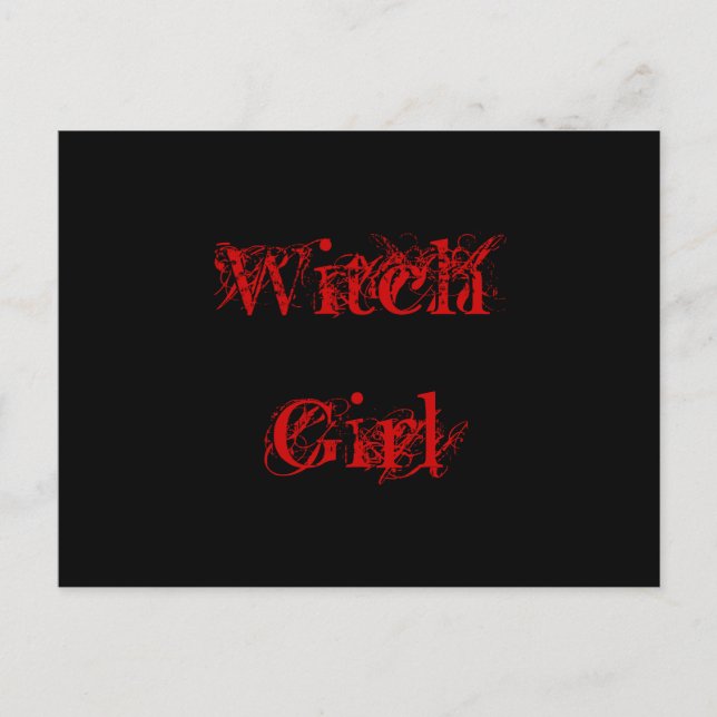 Witch Girl Vykort (Framsida)