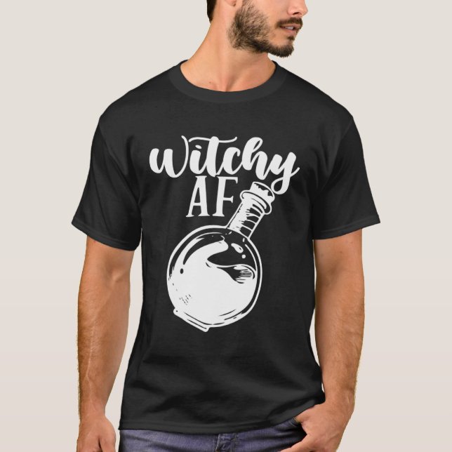 Witch Gothic Occult Wiccan Wicca Magic Witchcraf T Shirt (Framsida)