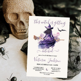 Witch håller på att bli Hitched Halloween Möhippa Inbjudningar