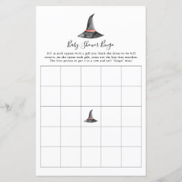 Witch Halloween Baby Shower Game Bingo Cute