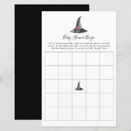 Witch Halloween Baby Shower Game Bingo Cute