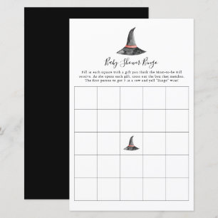 Witch Halloween Baby Shower Game Bingo Cute