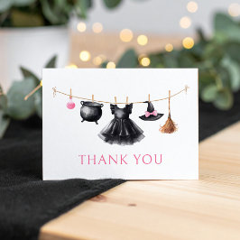Witch Halloween Clothesline Baby Shower Tack Kort