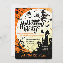 Witch, Halloween fest, Oturinbjudan Inbjudningar