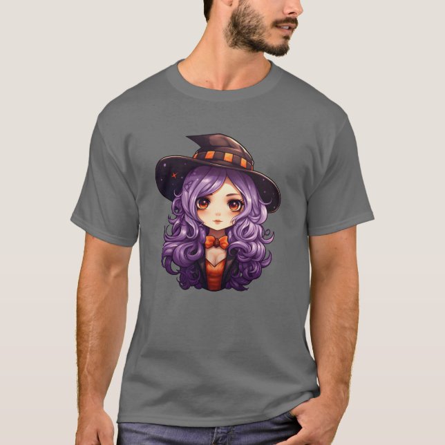 Witch Halloween-flicka T Shirt (Framsida)