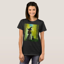 Witch Halloween Gothic Black Cat Spooky Watercolor