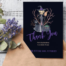 Witch Halloween möhippa tack Kort