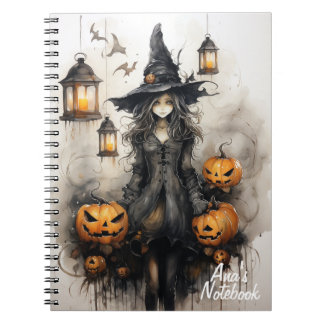 Witch Halloween Personlig Spiral bärbar dator Anteckningsbok
