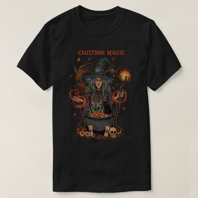 Witch Halloween T-shirt (Design framsida)