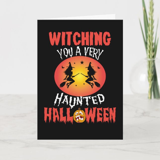 Witch Happy halloween Card Kort (Framsida)