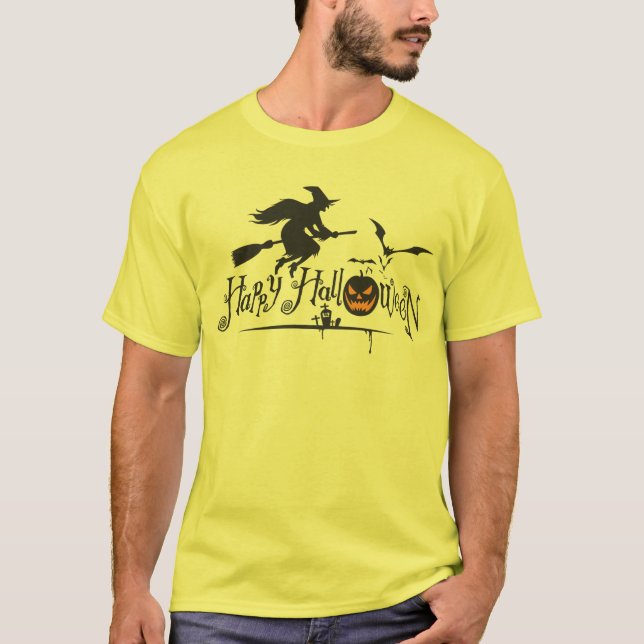 Witch Happy halloween Shirt Tee Shirt (Framsida)