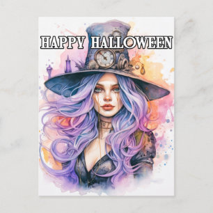 Witch HAPPY HALLOWEEN Vykort