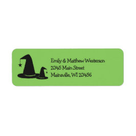 Witch Hat Baby Shower Halloween Returadress Etikett