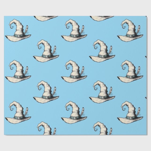 Witch Hat Blue Presentpapper (Platt)