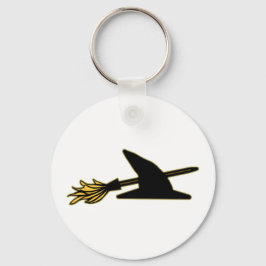 Witch Hat & Broom Nyckelring