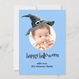 Witch Hat Halloween-fotokort Kort