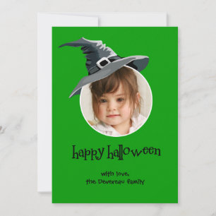 Witch Hat Halloween-fotokort Kort